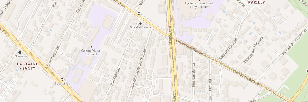 Plan du 190 Av Général Frère à Lyon 8e Arrondissement