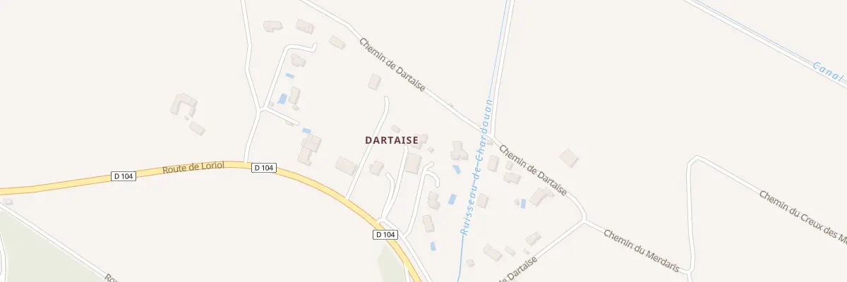 Plan du 5386 Dartaise à Grane