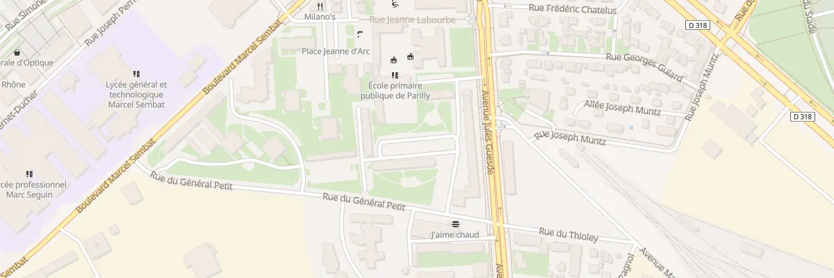 Plan du 18 Av Jules Guesde à Vénissieux