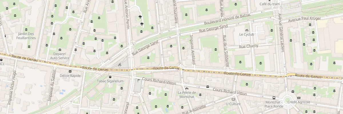 Plan du 121 Rte de Genas à Villeurbanne