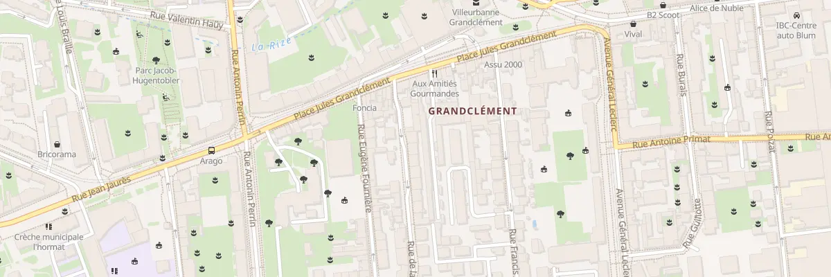 Plan du 7 Rue de la Poste à Villeurbanne