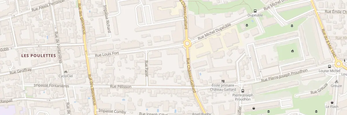 Plan du 100 Rue Château Gaillard à Villeurbanne