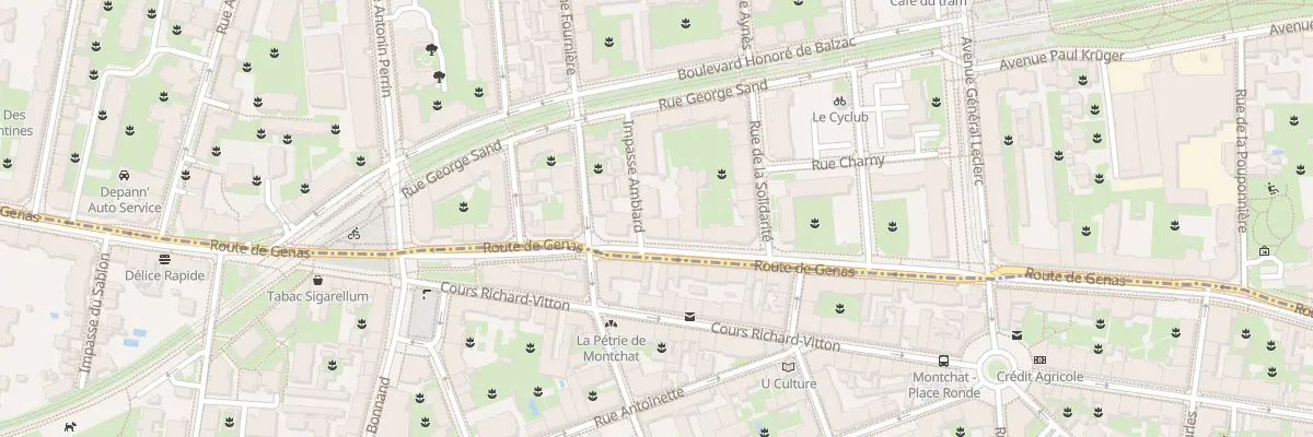 Plan du 129 Rte de Genas à Villeurbanne
