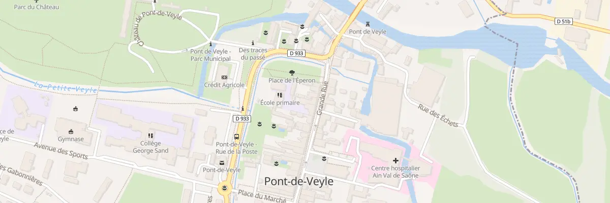 Plan de Pont de Veyle à Pont-de-Veyle