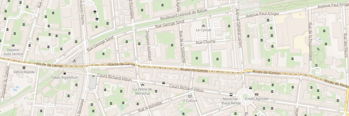 Plan du 135 Rte de Genas à Villeurbanne