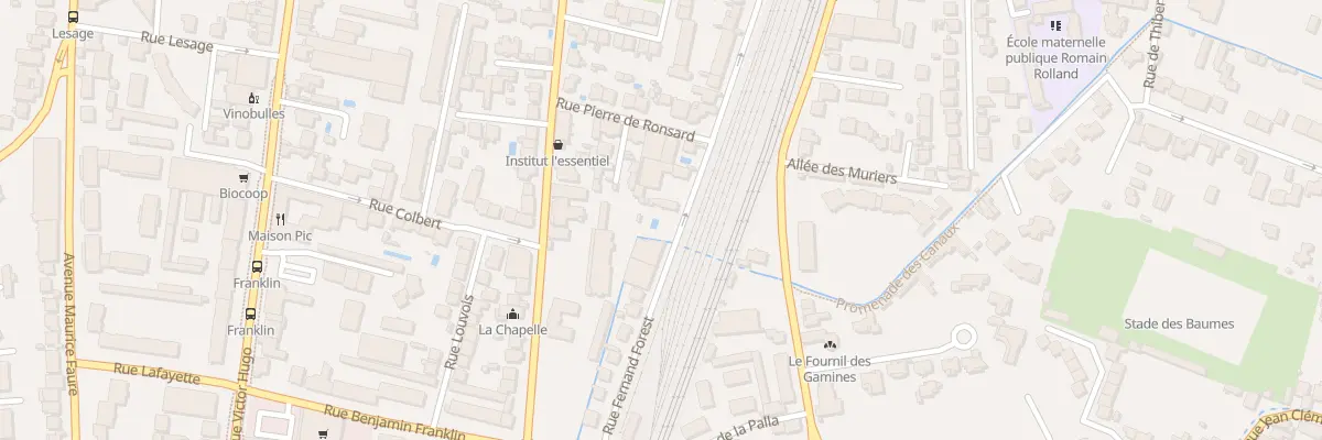 Plan du 38 Rue Fernand Forest à Valence