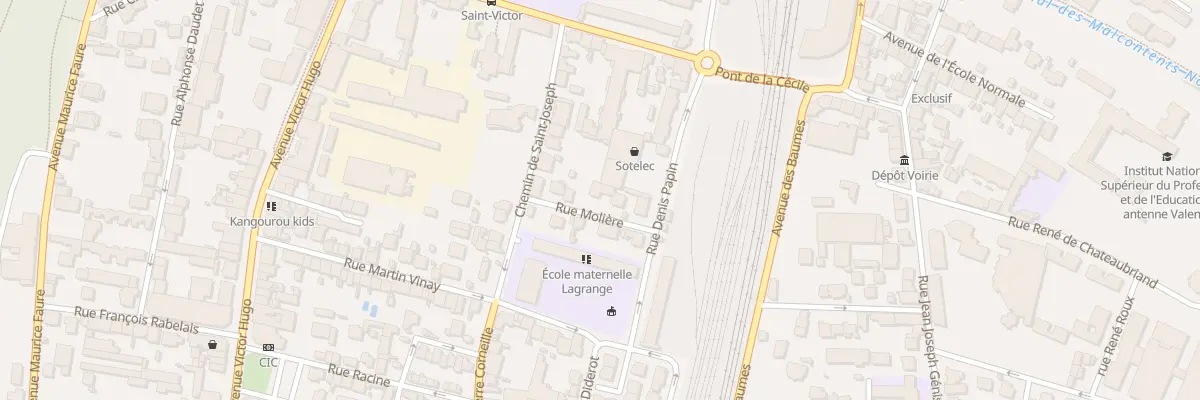 Plan du 7 Rue Molière à Valence