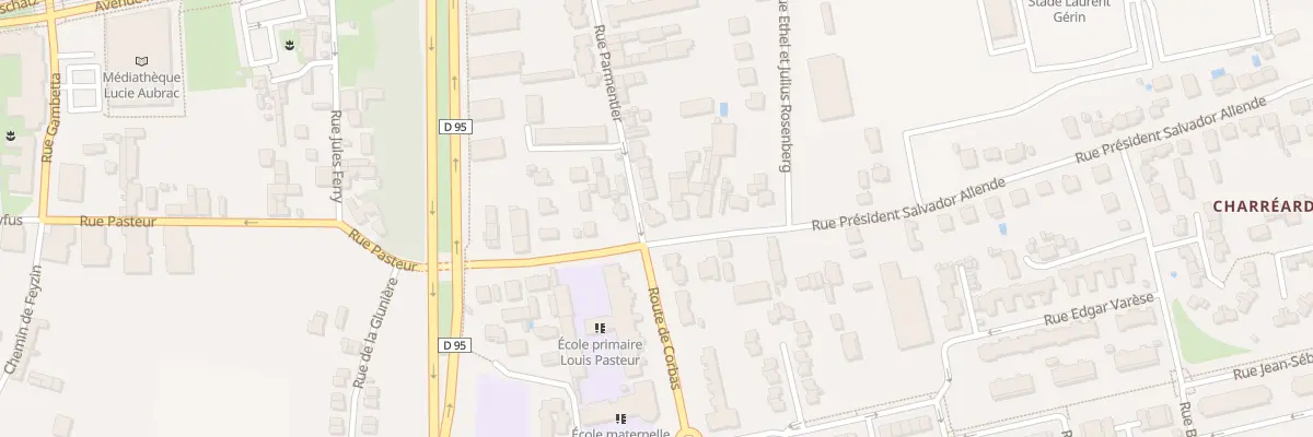 Plan du 1 Rue Pdt Salvador Allende à Vénissieux