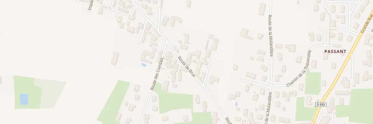 Plan du 410 Rte de Brux à Feillens