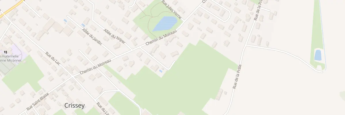 Plan du 14 Che du Moireau à Crissey