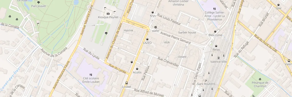 Plan du 1 Rue Chevandier à Valence
