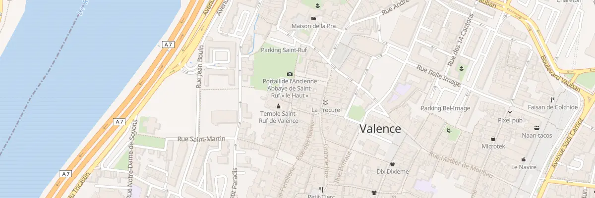 Plan du 13 Rue Sabaterie à Valence