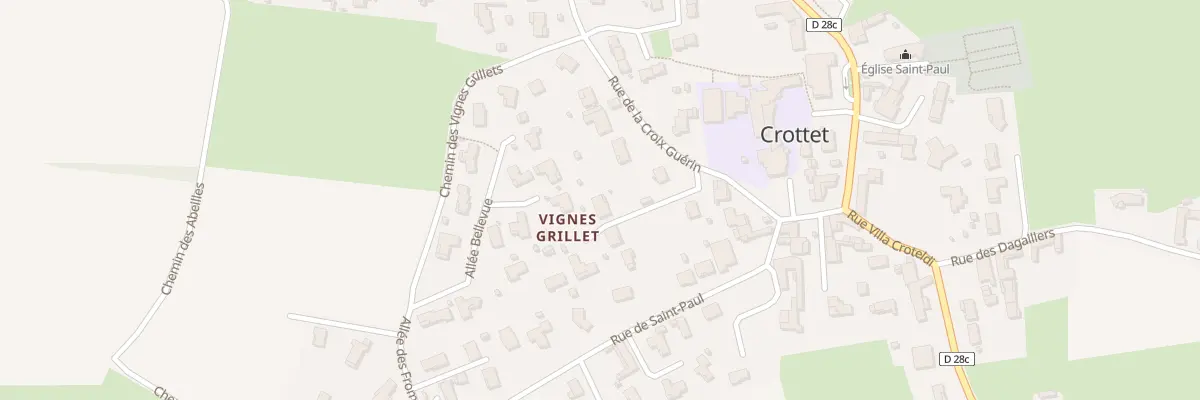 Plan du 96 All des Noisetiers à Crottet