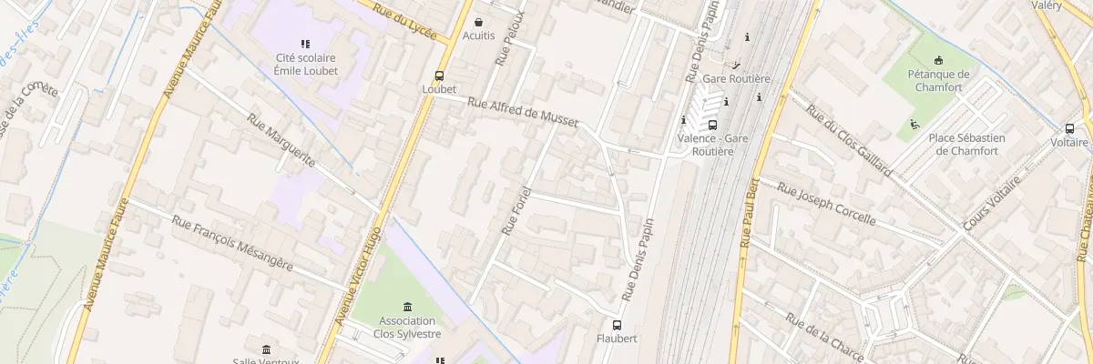 Plan du 1 Rue Gustave Flaubert à Valence