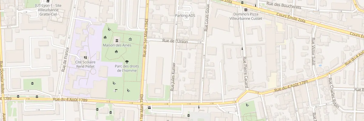 Plan du 25 Rue Jules Kumer à Villeurbanne