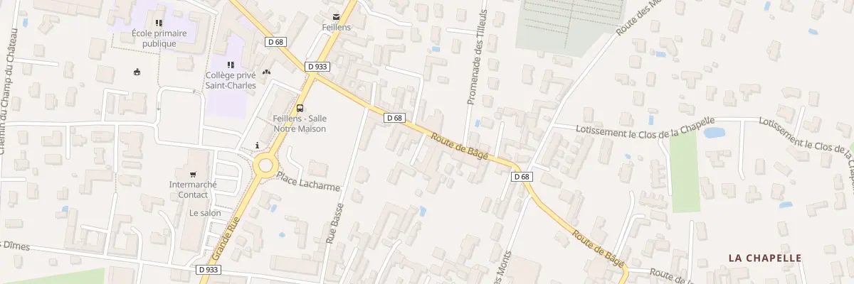 Plan du 150 Rte de Bage à Feillens
