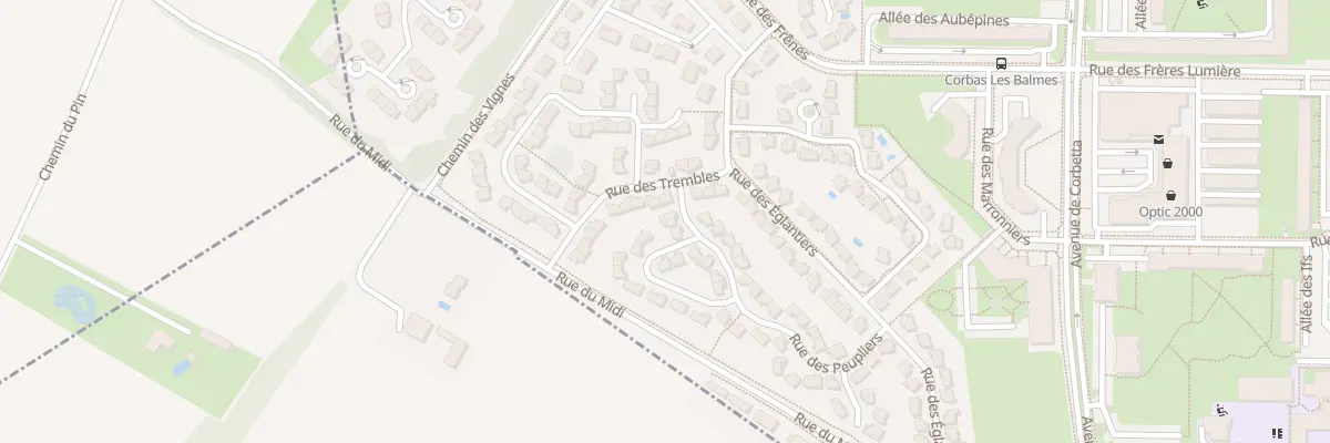 Plan du 61 Rue des Peupliers à Corbas