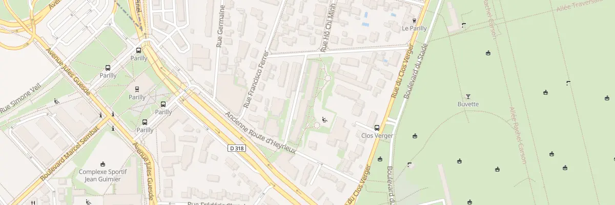 Plan du 8F Rue du Parc à Vénissieux