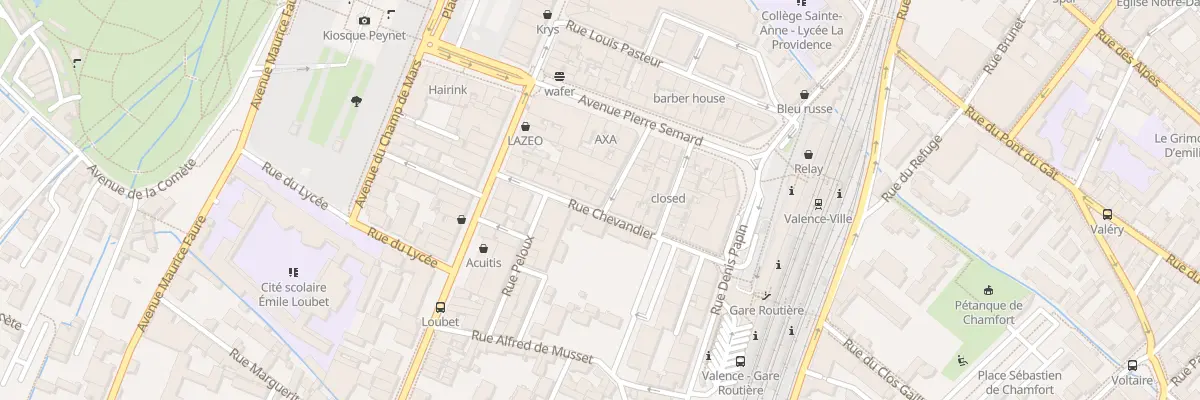 Plan du 12 Rue Poncet à Valence