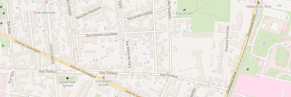 Plan du 34 Rue Alfred de Musset à Lyon 3e Arrondissement