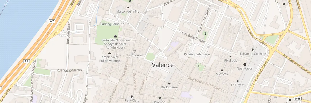 Plan du 2 Rue Dauphine à Valence