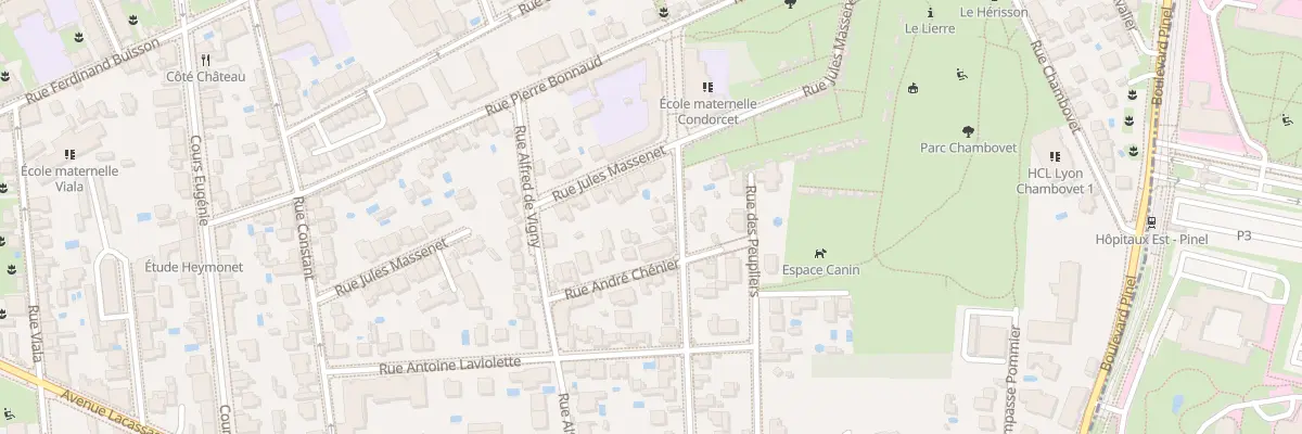Plan du 14 Rue Alfred de Musset à Lyon 3e Arrondissement
