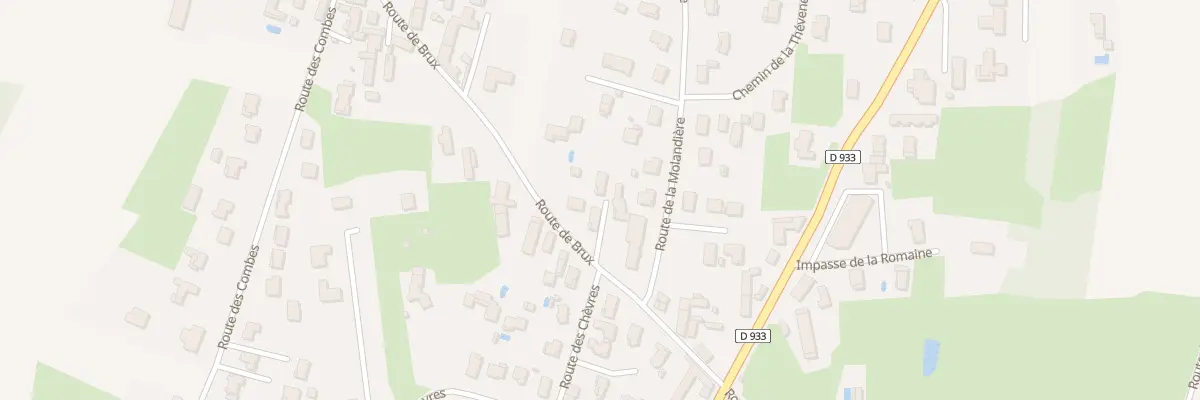Plan du 166 Rte de Brux à Feillens