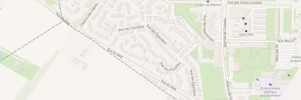 Plan du 18 Rue des Peupliers à Corbas