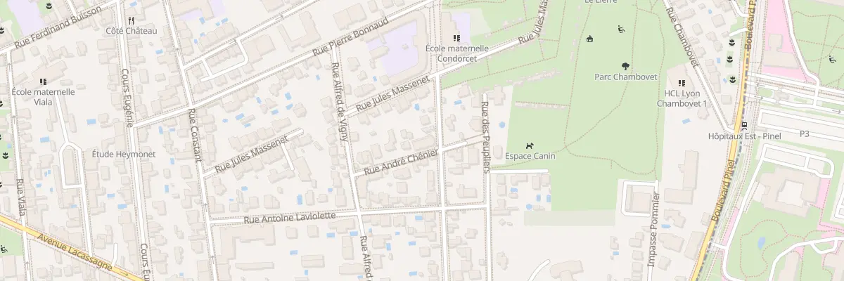 Plan du 18 Rue Alfred de Musset à Lyon 3e Arrondissement