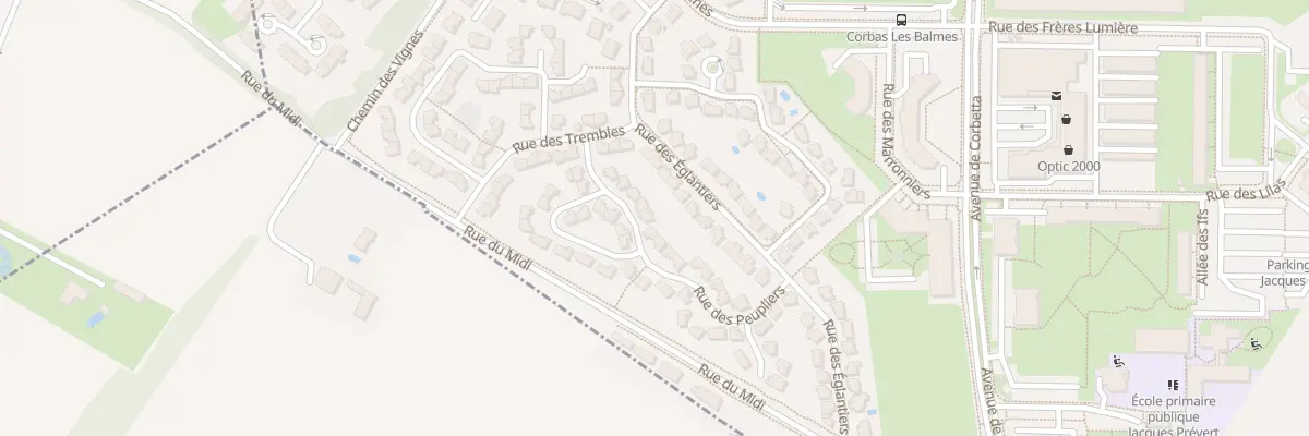 Plan du 20 Rue des Peupliers à Corbas