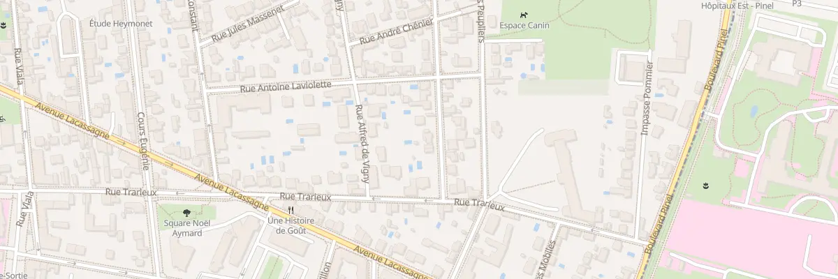 Plan du 36 Rue Alfred de Musset à Lyon 3e Arrondissement