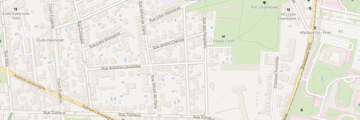 Plan du 26 Rue Alfred de Musset à Lyon 3e Arrondissement