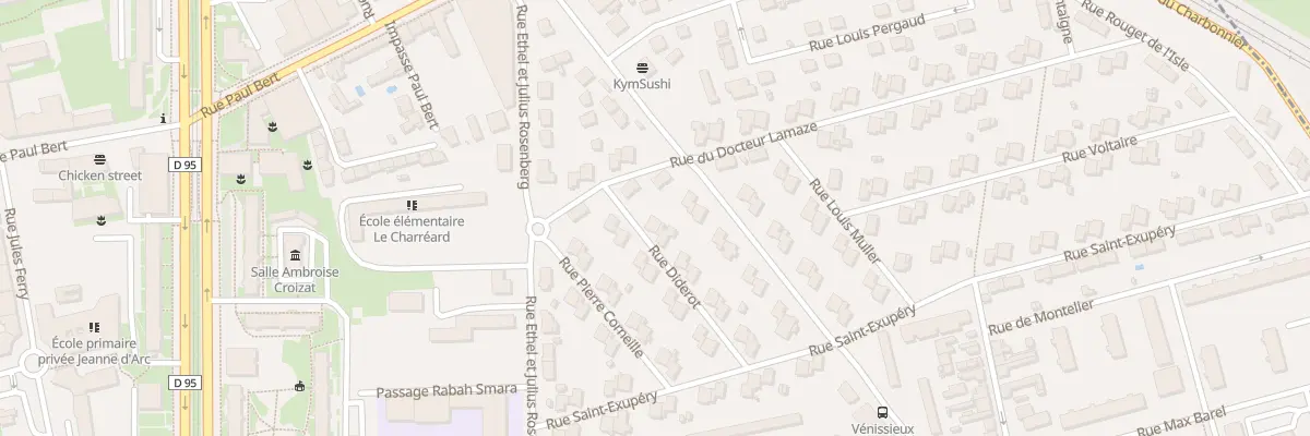 Plan du 3 Rue Diderot à Vénissieux