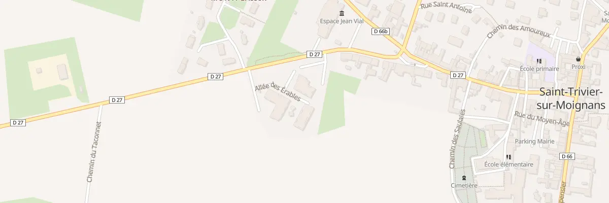 Plan du 4 All des Érables à Saint-Trivier-sur-Moignans