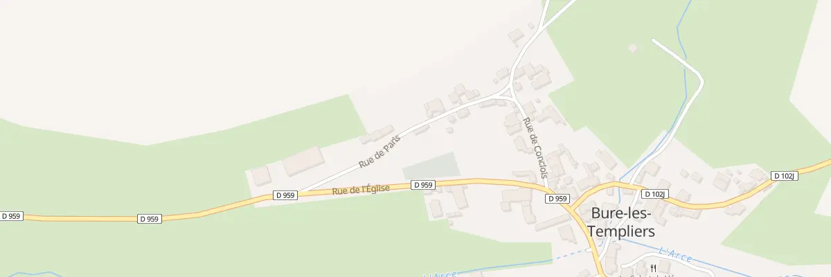 Plan du 7 Rue de Paris à Bure-les-Templiers