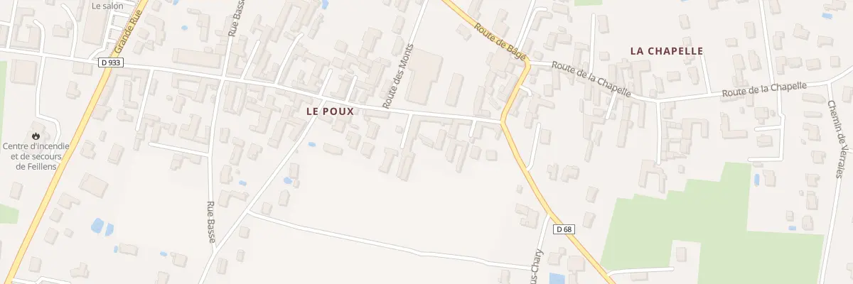 Plan du 340 Rte du Poux à Feillens