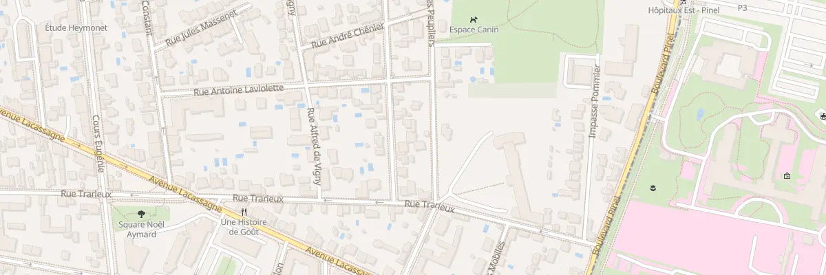 Plan du 33 Rue Alfred de Musset à Lyon 3e Arrondissement
