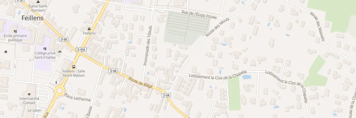 Plan du 275 Rte des Monts à Feillens
