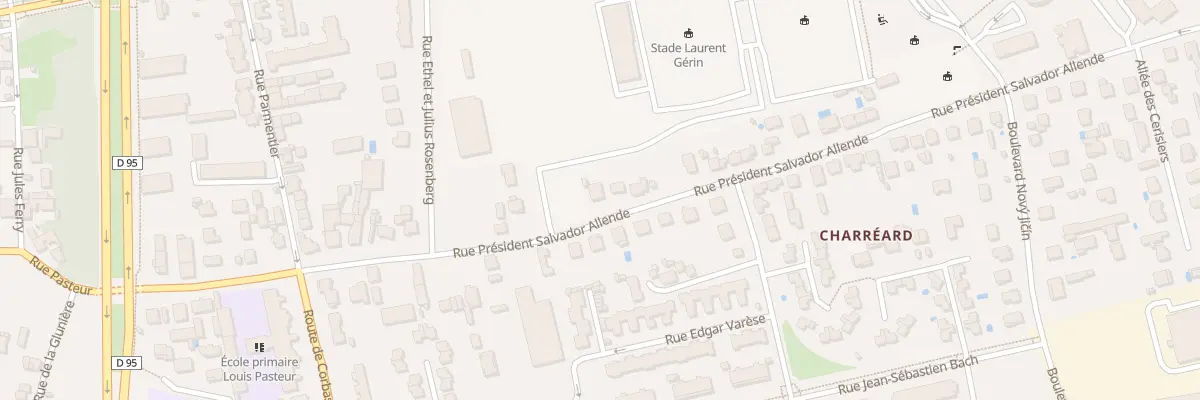 Plan du 25 Rue Pdt Salvador Allende à Vénissieux