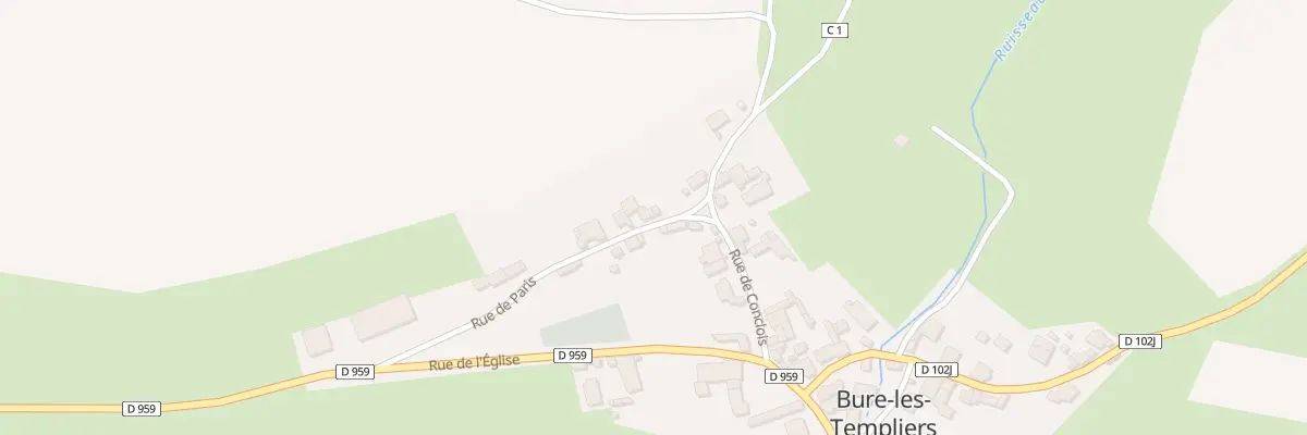 Plan du 2 Rue de Paris à Bure-les-Templiers