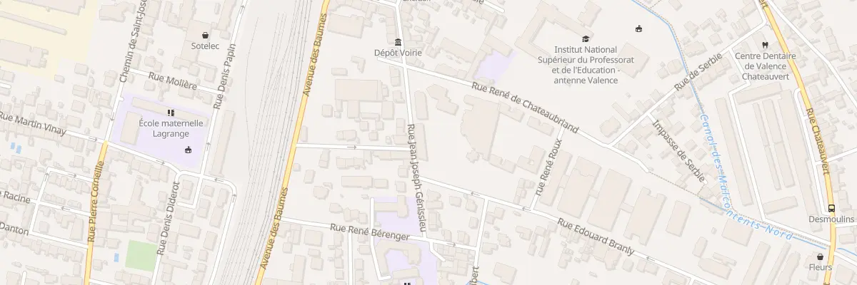 Plan du 73 Rue Jean-Joseph Génissieu à Valence