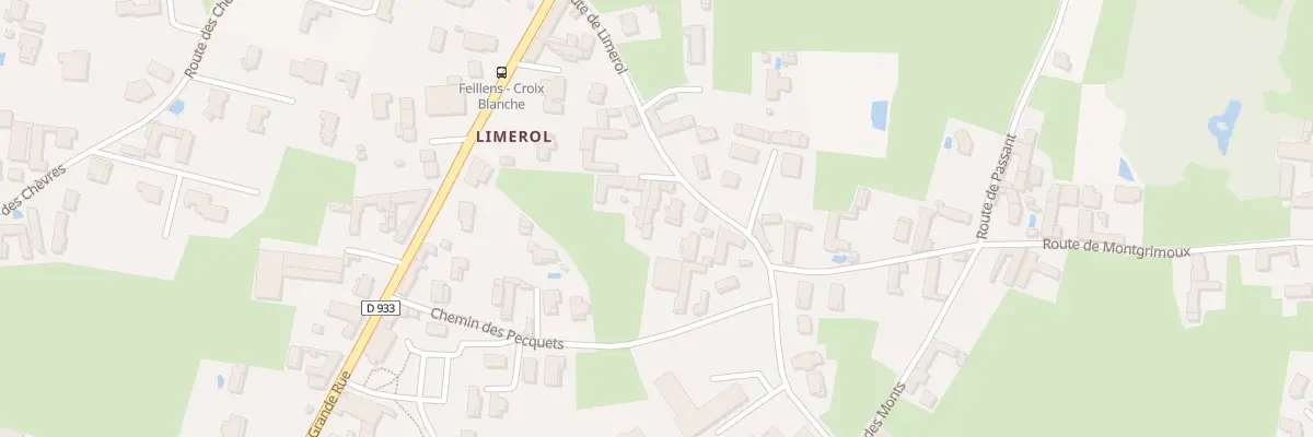 Plan du 168 Rte de Limerol à Feillens
