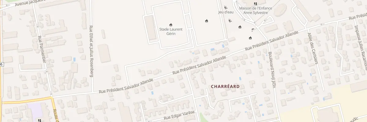 Plan du 37 Rue Pdt Salvador Allende à Vénissieux