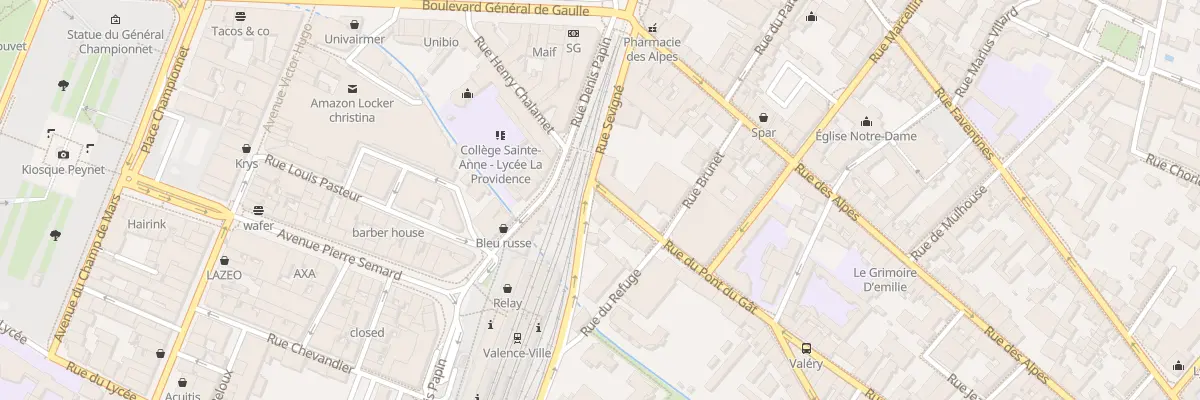 Plan du 2 Rue du Pont du Gat à Valence