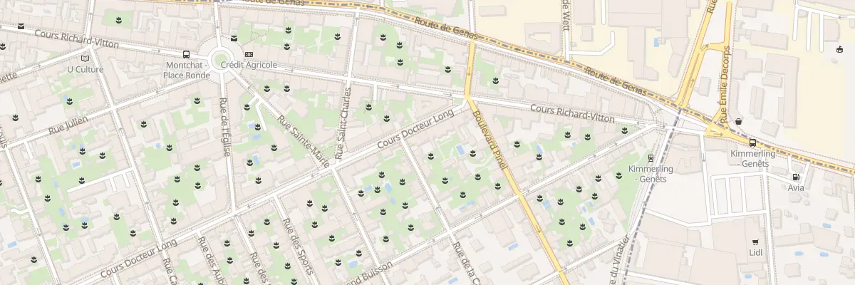 Plan du 154 Cours du Docteur Long à Lyon 3e Arrondissement