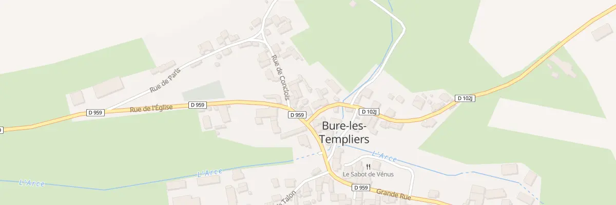 Plan du 1 Gr Grande Rue à Bure-les-Templiers