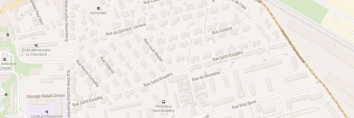 Plan du 23 Rue A de Saint Exupery à Vénissieux