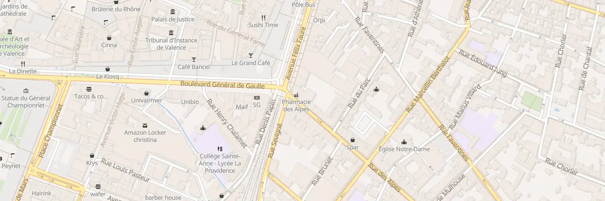 Plan du 1B Rue des Alpes à Valence