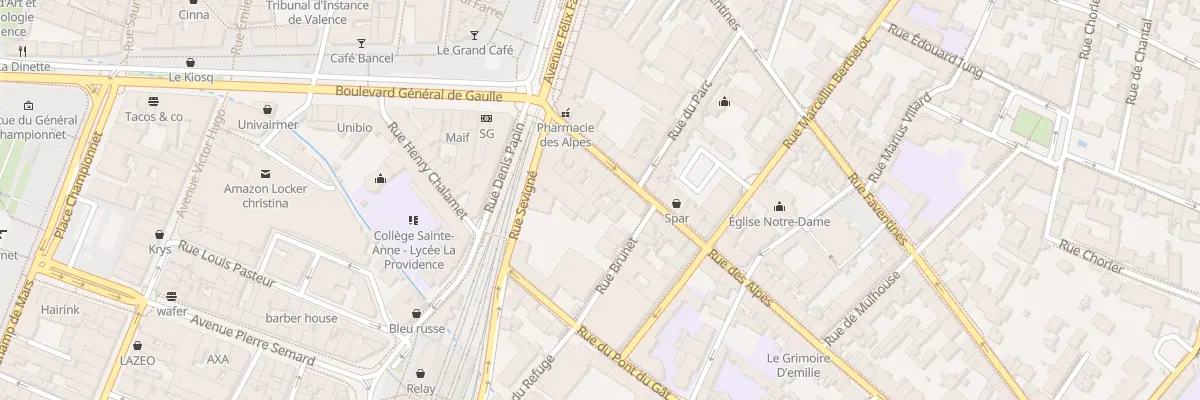 Plan du 10 Rue des Alpes à Valence