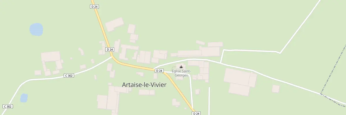 Plan du 5021 Rue Derriere l’Eglise à Artaise-le-Vivier